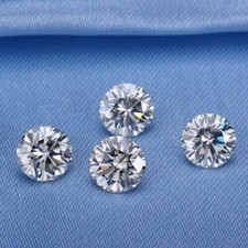 4 mm 1 CT 5 piece Natural White Diamond Round Cut VVS1 D Grade Certified N09