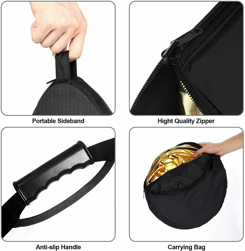 5in1 Light Reflector Handle Photography Collapsible Arm Boom Holder Stand Studio - Image 3 of 4