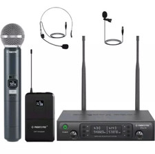 Phenyx Pro Wireless Microphone System, Dual Mic Set With Handheld/bodypack/lapel