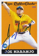 Joe Naranjo Signed IP 2024 Akron RubberDucks Card #8 Washington Nationals!