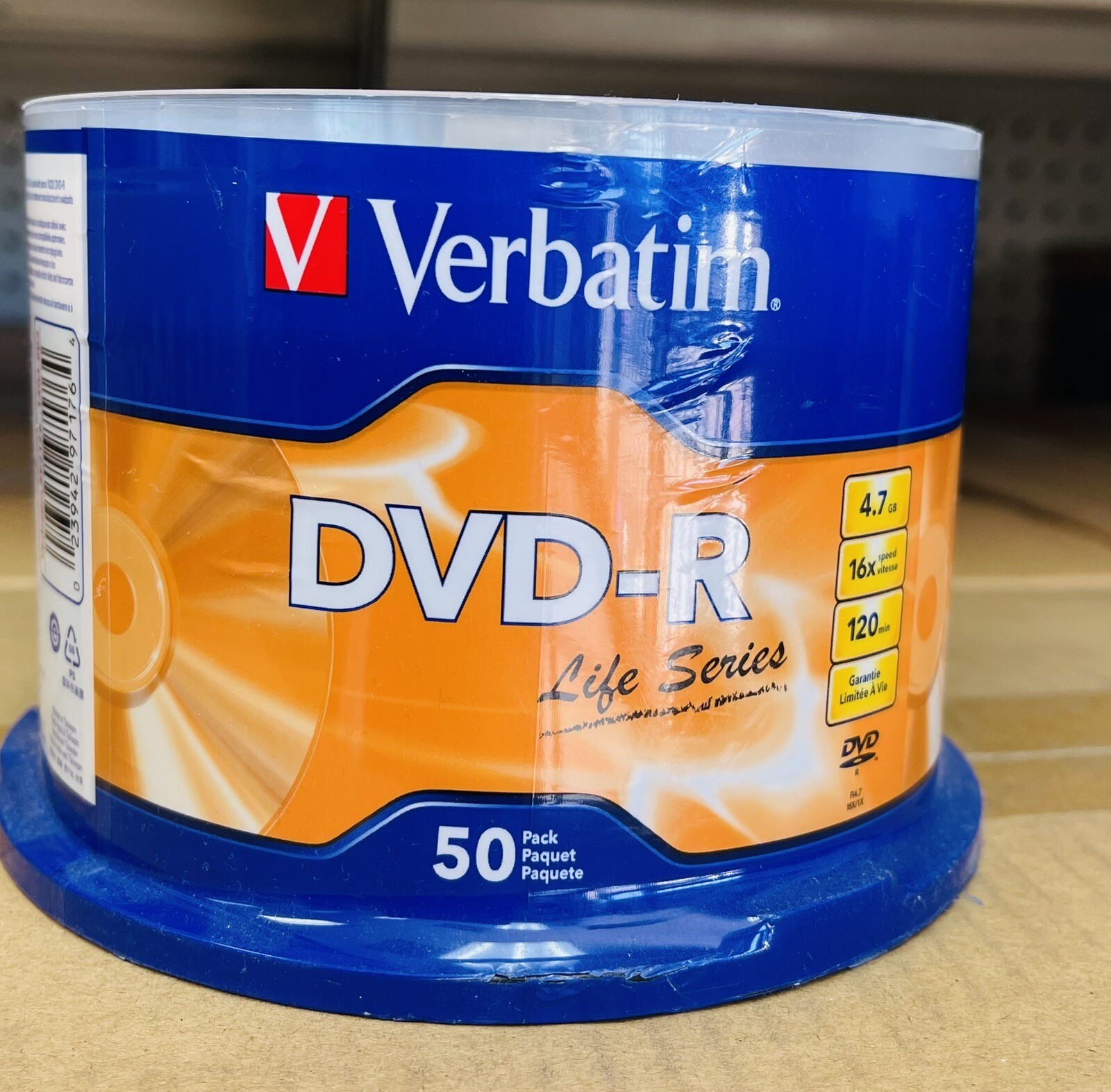 Verbatim (97176) DVDR Life Series Storage Media 50 Pack Brand New