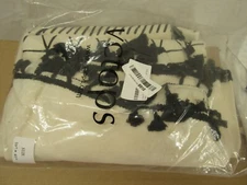 vctops Boho Cotton Linen Window Panel w/ Tassels Geometric 1pc 59X87 OPEN READ