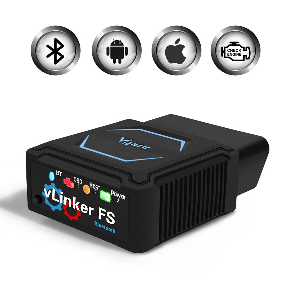 Vgate vLinker FS Bluetooth OBD2 Detectar códigos de error lectores de fallas para iOS/Android Foto 3 de 4