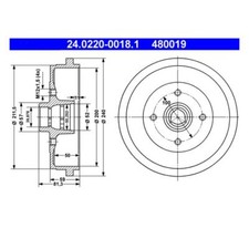 Tambour de frein Skoda FAVORIT