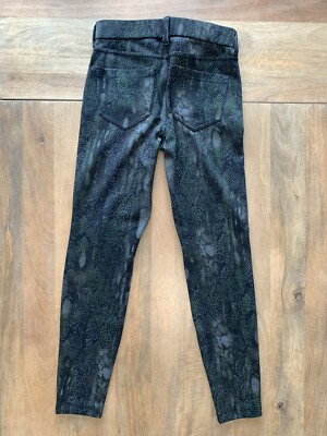 Liverpool Los Angeles Snakeskin Print Skinny Leg Jeggings Green