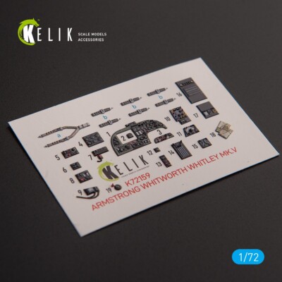 ARMSTRONG WHITWORTH WHITLEY MK.V Interior 3D Decals (for Airfix kit) 1:72 K72159