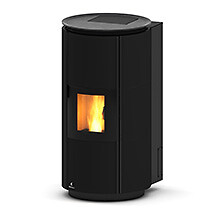 Termostufa pellet Idro Ravelli HRV 160 DESIGN GLASS 16kW tutto vetro top in g...