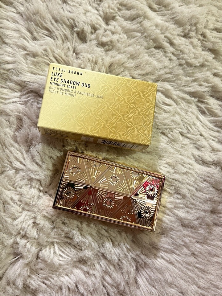Bobbi Brown Luxe Eye Shadow Duo MIDNIGHT TOAST Size 0.05 Oz. / 1.5 g