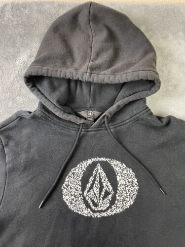 Volcom Black Sweater Adult M Hoodie Pullover Logo Sweatshirt Men’s Size Medium - Picture 2 of 11