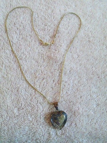 Vintage Silver Locket With A Gold 