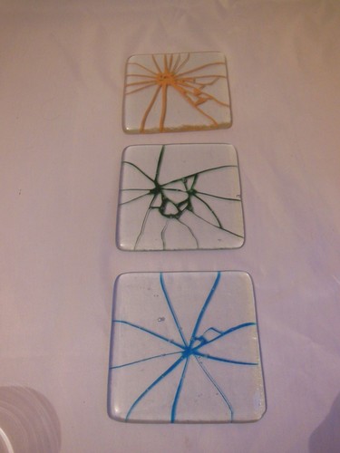 coasters/fused glass,cracked design buy single, 2, 3, 4 or more. multicolours - Picture 50 of 56