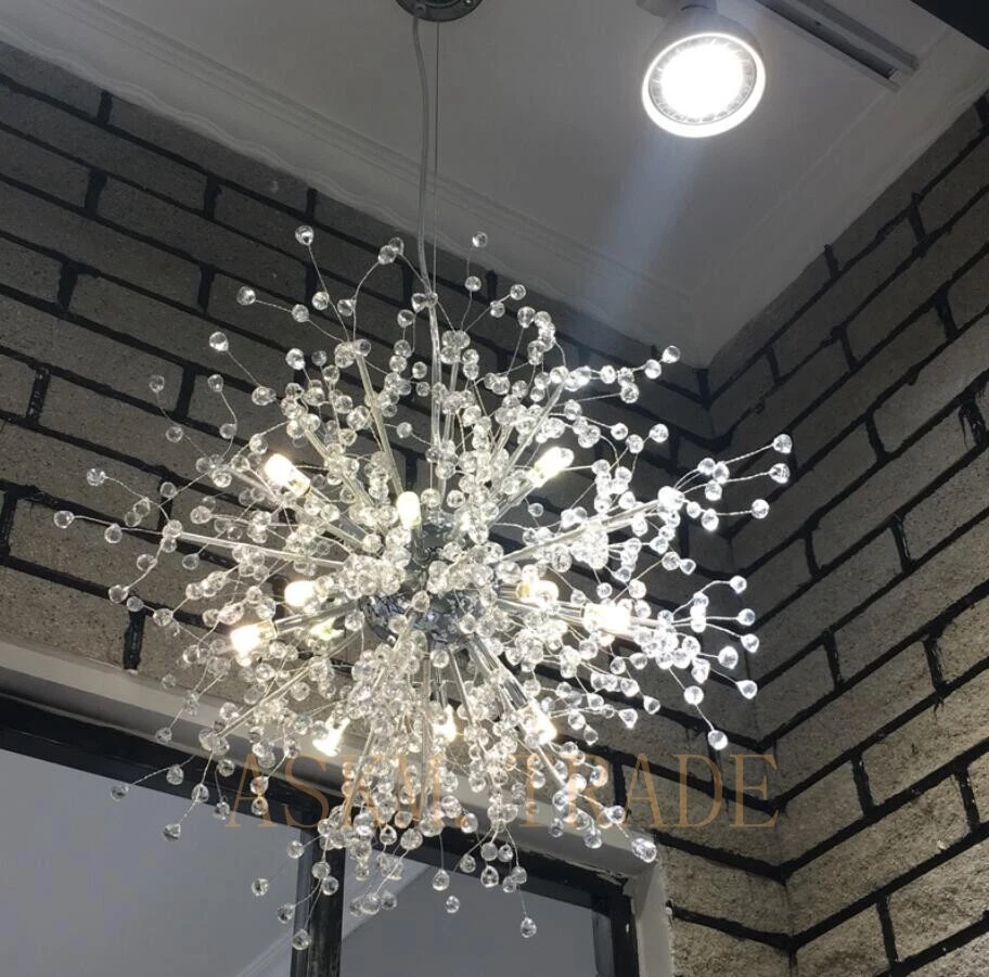 60CM Modern Beads Dandelion LED Chandelier Fireworks Pendant Lamp