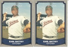2 CARD 1988 PACIFIC BASEBALL LEGENDS EARL BATTEY BASEBALL CARD  #35
