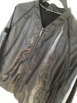 SOC bomber jacke ultraleicht windbreaker 40 schwarz nylon sportiv clean scandy