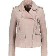 Marc O'polo Suede Biker Jacket - Pink - Xs - £315