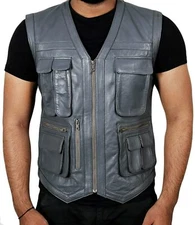Jurassic World Genuine Leather Vest BLUF Vest Lambskin Vest 