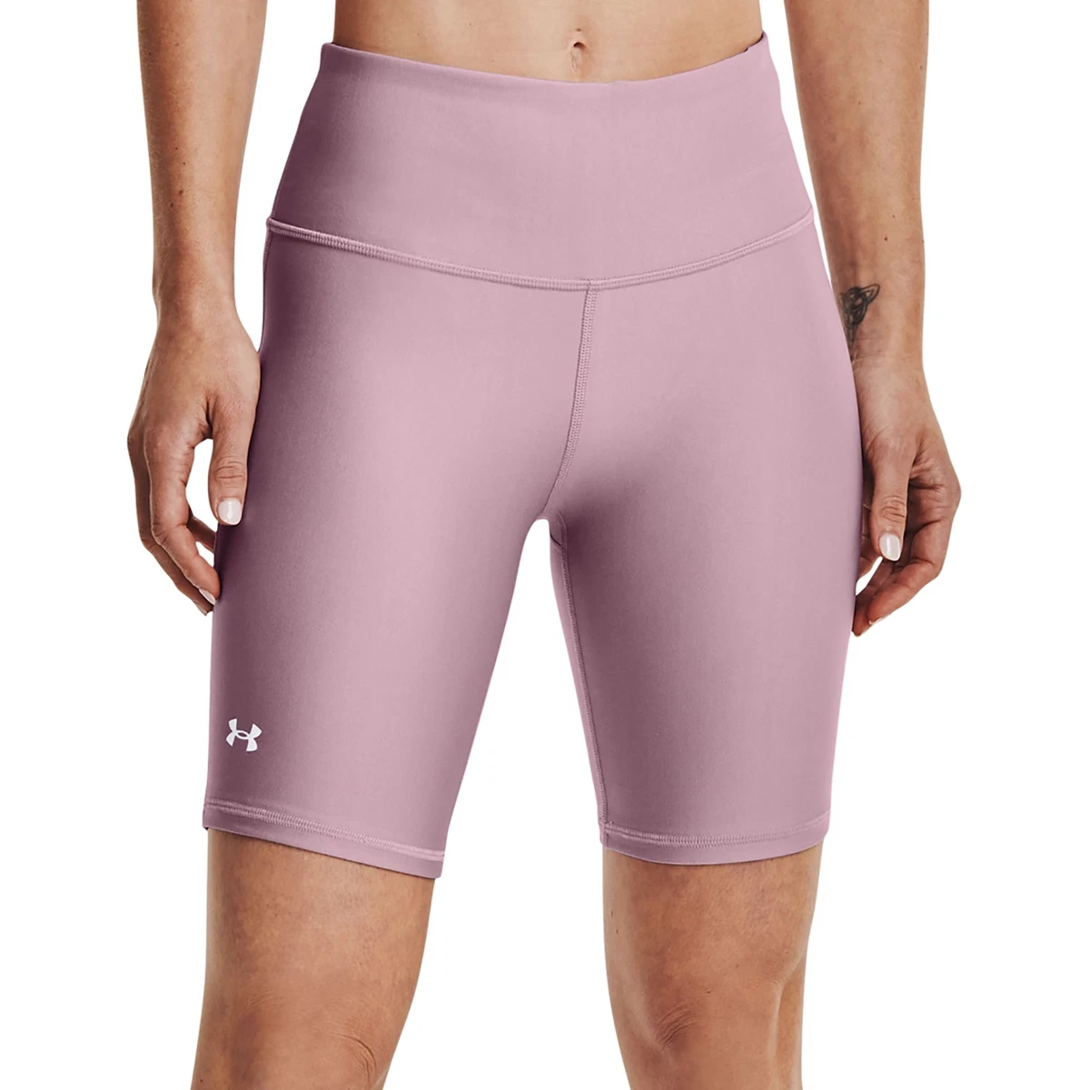 Under armour on sale pink compression shorts