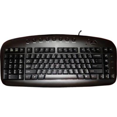 NEW Ergoguys KBS-29BLK LEFT HANDED Ergonomic KEYBOARD WIRED USB BLACK - Cable