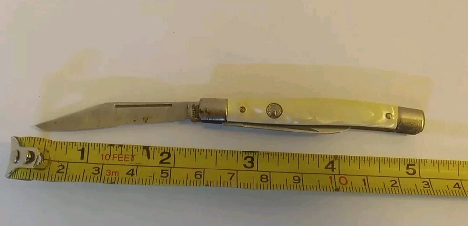 De colección 1946-1956 Imperial Prov. Navaja de Bolsillo EE. UU. Doble Hoja Mango Madre Perla Foto 4 de 4