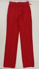 Vintage 70s Lee Women's 12 Pants Red Ms. Straight Leg Rider High Rise NOS USA