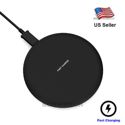  For Samsung Galaxy S7 S8 S9 S10 + Wireless Fast Charging Pad Station + Charger 