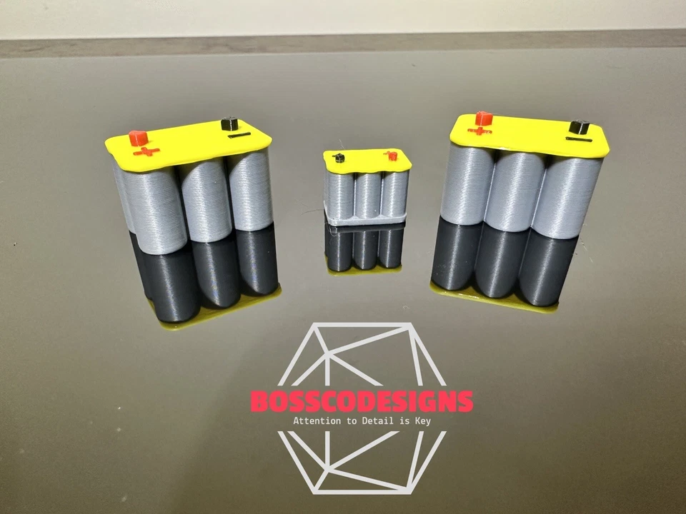 Scale Optima Car Batteries Rounded Scale Model Car Batteries Crawler Accessories - Image 3 of 4