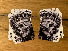 2x Ace Skull Decal King Vintage Motorcycle Hot Rod USA V8 Sticker Vintage 731