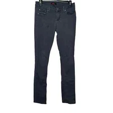 Twenty One Women's Jeans Low-Rise Skinny 5-Pocket Slim Denim Black Size 28