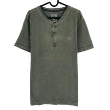 T-Shirt CAMEL ACTIVE Grisâtre Vert En Coton Bio À Col Henley L