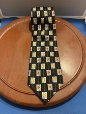 Robert Talbott Men’s Black 100% Silk Tie Geometric Checkered Necktie Made In USA