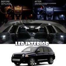 For 2007-2017 Jeep Compass Suv Led Light Bulb Xenon White Interior Package Kit