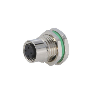 SP-M12D-04P-FF-SF7002-00B(H) Buchse M12 PIN: 4 weiblich Code D-Ethernet THT IP65