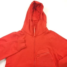 $395 C.P. Company Metropolis Full Zip Hoodie Sweatshirt in Fiery Red Mens Small