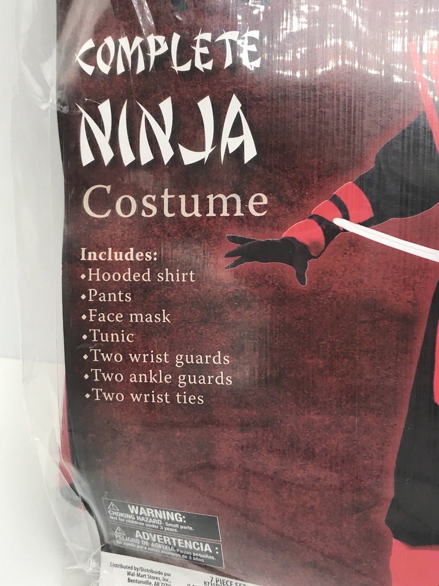 Halloween Costume Boy's Complete Ninja Red Large (10-12) | eBay