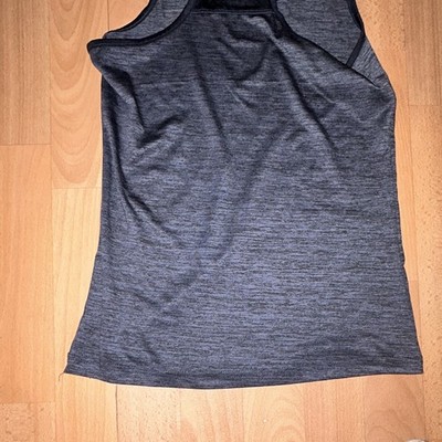 Nike Dri-FIT Damen Sport Trägershirt M Grau/Schwarz Ärmellos Rundhals Racerback