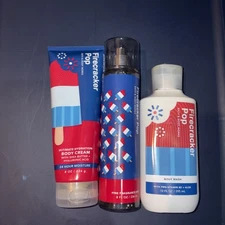 Bath & Body Works Firecracker Pop Shower Gel Body Cream Fragrance Mist Set