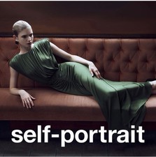 self portrait OLIVE JERSEY GATHERED MAXI DRESS $ 650 Size US 4 UK 8