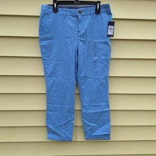 Tommy Hilfiger Womens Hampton Stretch Slim Chino Pants Sz 10 Blue Career Office