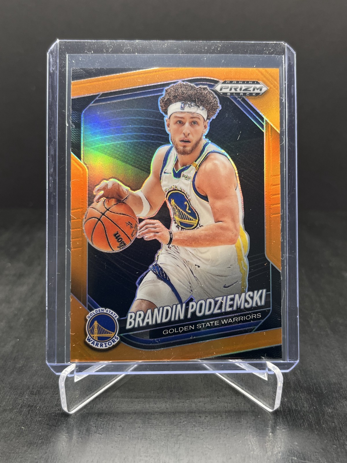2024-25 Panini Prizm Black Basketball Brandin Podziemski Orange 13/49 #143