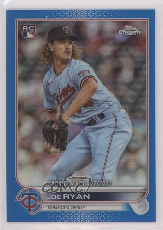 2022 Topps Chrome Update Rookie Debut Blue Refractor 12/199 Joe Ryan #USC94 0z9d