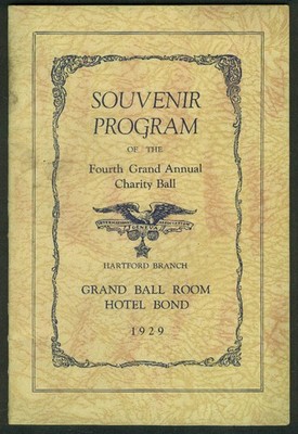 International Geneva Association Grand Annual Charity Ball Program Hartford 1929