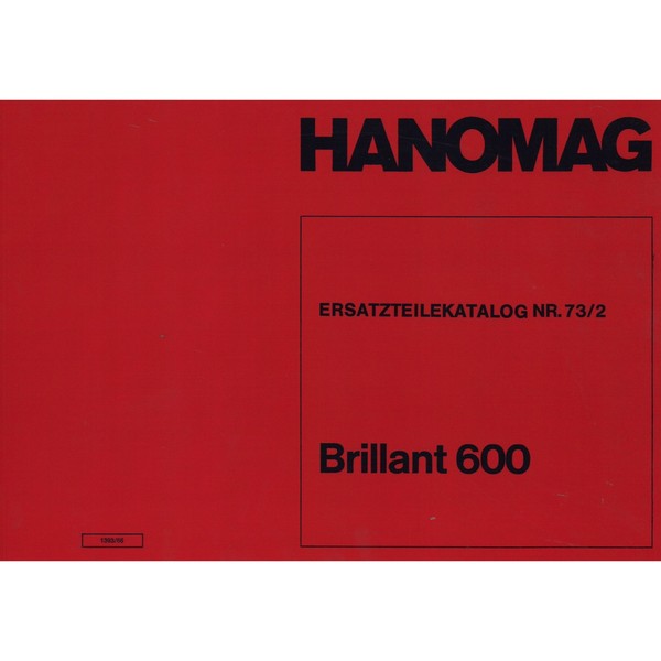 Hanomag Brillant 600 Standardschlepper Ersatzteilliste Ersatzteilkatalog-image