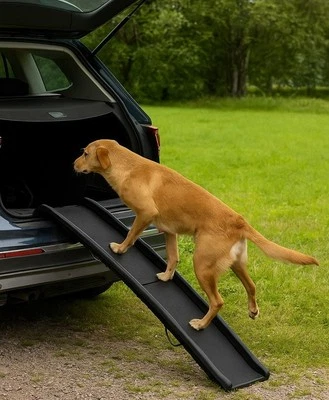 MYPETS® Klappbare Auto Hunderampe PRO Hundetreppe Einstiegshilfe Hunde Rampe Autorampe