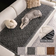 1/2/3 Seat Couch Cover for Dogs Washable Non-Slip Pet Fuzzy Sofa Pad Blanket