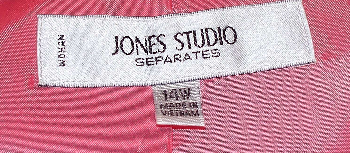 JONES STUDIO SEPARATES WOMAN 14W PEACH 4 BUTTON BLAZER JACKET NICE