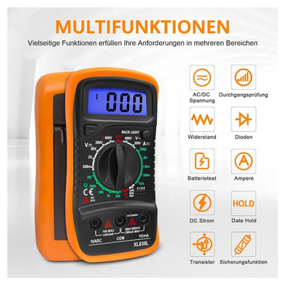 Digital Multimeter Measuring Device Voltmeter Current Ammeter Capacitance Profes