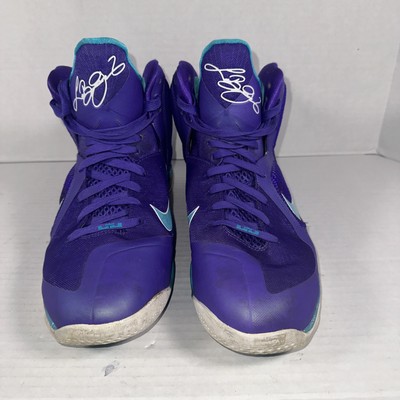 Nike LeBron 9 Summit Lake Hornets Men's 13 Purple Teal White