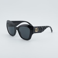GUCCI GG0808S 001 Black/Grey 53-20-145 Sunglasses New Authentic