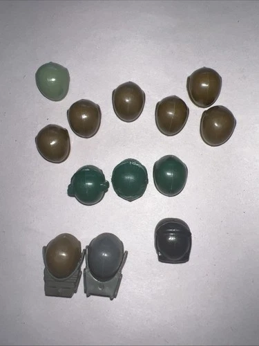 VINTAGE G I Joe Action Figure HELMET LOT of 13 Helmets Accessories Visors