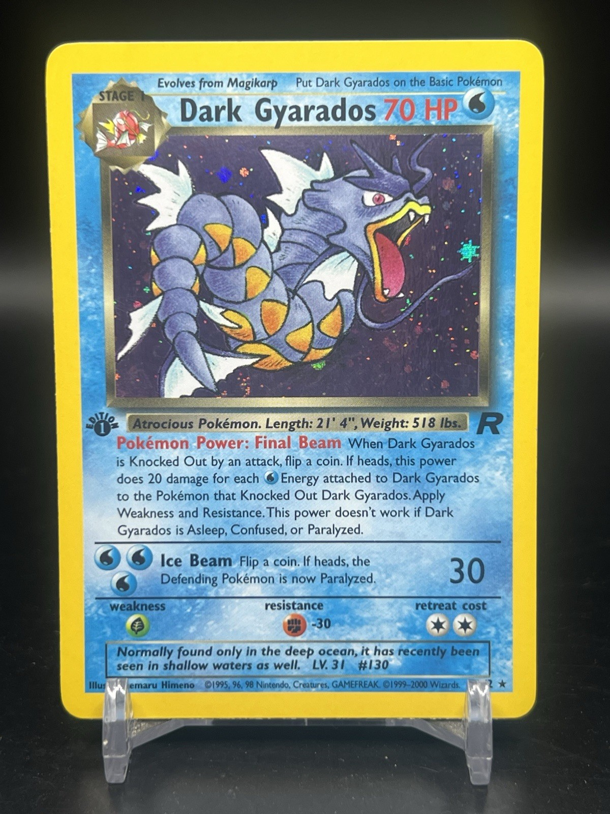 Dark Gyarados 1st Edition Pokemon Team Rocket 8/82 Holo Rare English WOTC NM
